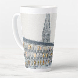Taza De Café Latte The Piece Hall, Halifax, Boceto Arquitectónico