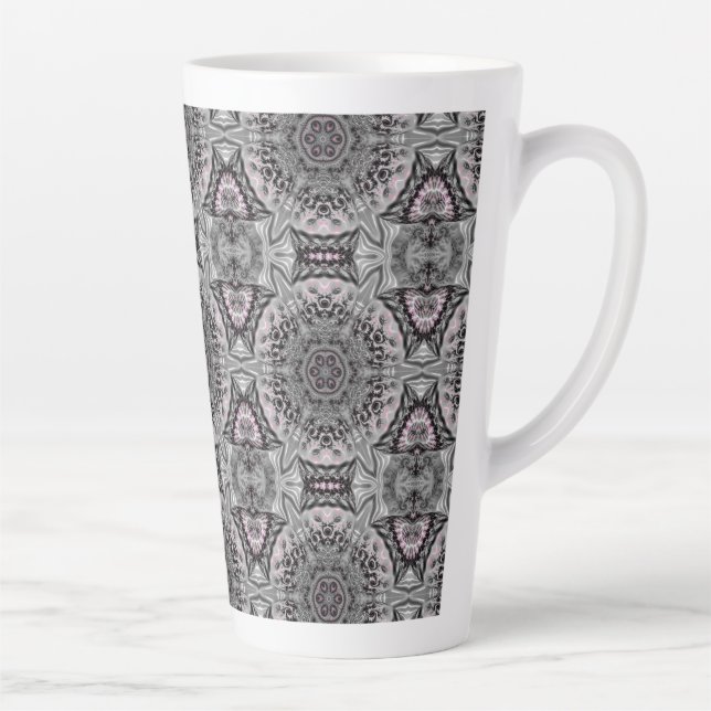Taza De Café Latte The Silver Fractal Garden (Derecha)