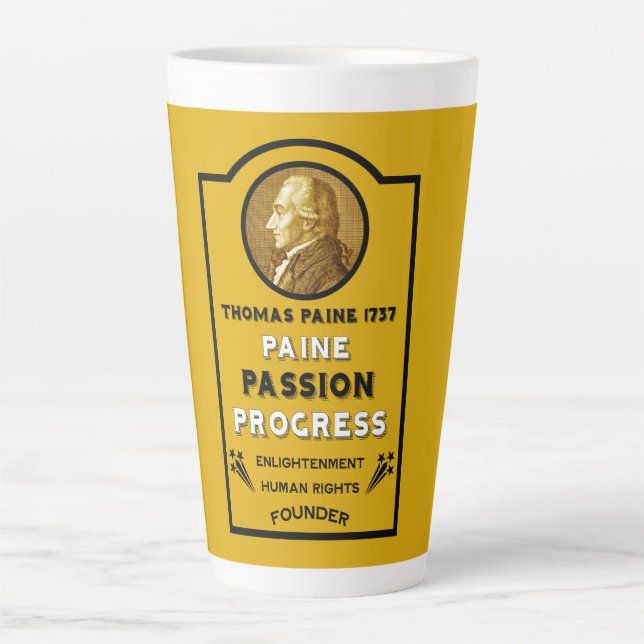 Taza De Café Latte Thomas Paine (Anverso)