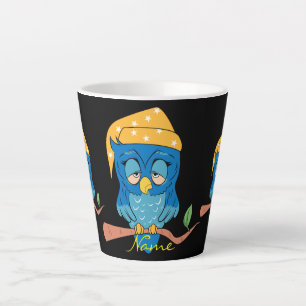 Taza De Café Latte Thunder_Cove Classic de búho esbelto