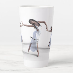 Taza De Café Latte Thunder_Cove de bailarina de vestir blanco
