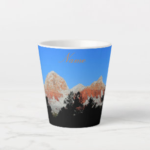 Taza De Café Latte Thunder_Cove de la montaña Thunder
