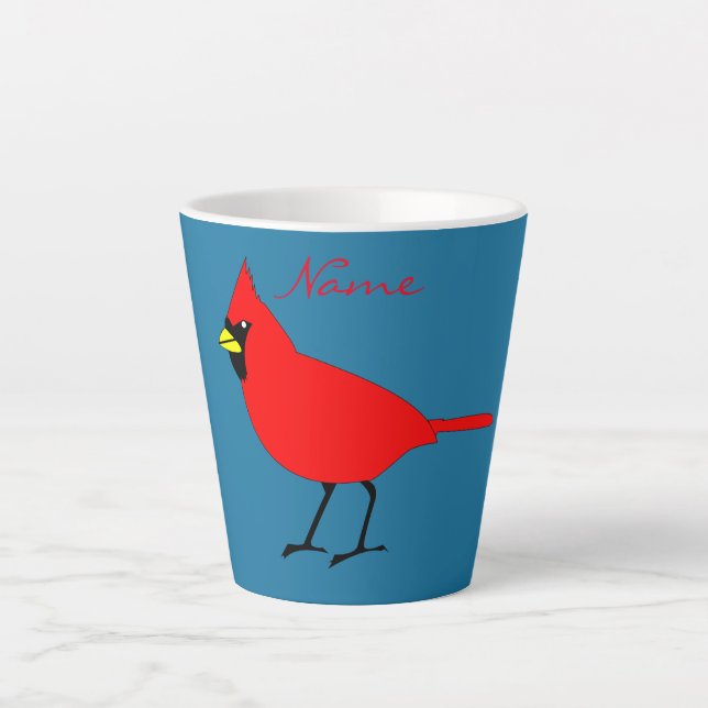 Taza De Café Latte Thunder_Cove del Cardenal Rojo (Anverso)
