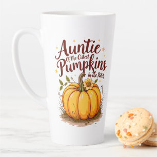 Taza De Café Latte Tía de las calabazas más graciosas del parche