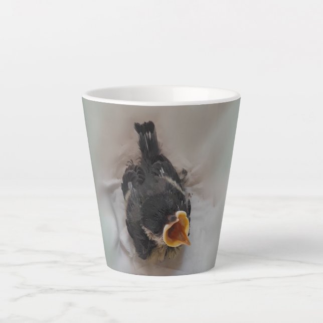 Taza De Café Latte Tidi my Bird the Parus Major (Anverso)