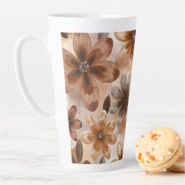 Taza De Café Latte Tie Dye Autumn Floral