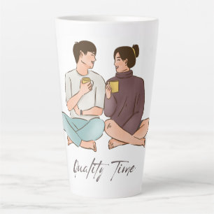 Taza De Café Latte Tiempo de calidad