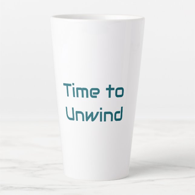 Taza De Café Latte Tiempo de desenrollar latte mug (Anverso)