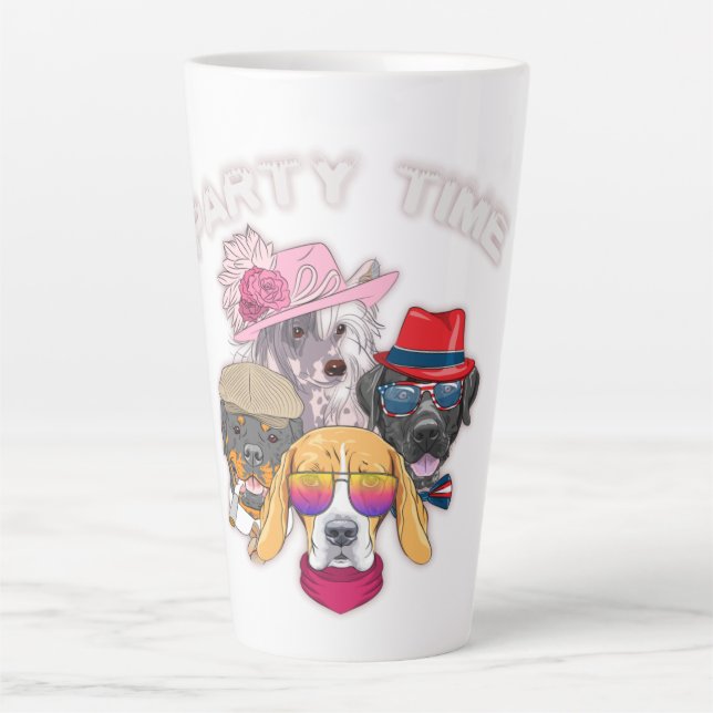 Taza De Café Latte Tiempo de fiesta (Anverso)