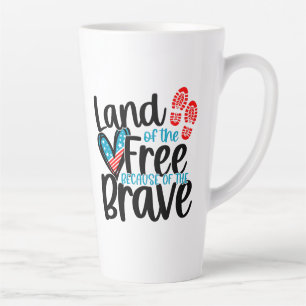 Taza De Café Latte Tierra de los libres