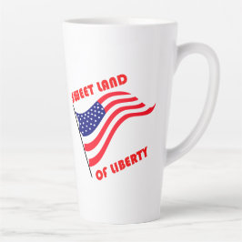 Taza De Café Latte Tierra dulce de la libertad