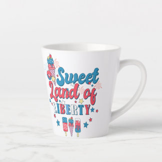 Taza De Café Latte Tierra Dulce De La Libertad - Estados Unidos 4 De 