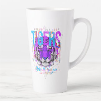 Taza De Café Latte Tiger Face Art
