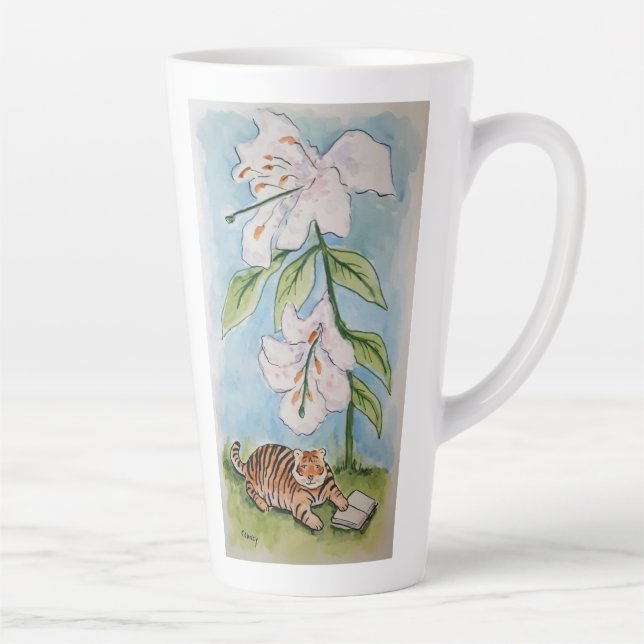 Taza De Café Latte Tiger Lily Latte mug (Derecha)