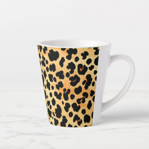 Taza De Café Latte Tíger Print Coffee Mug