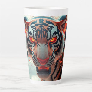 Taza De Café Latte Tigre Salvaje