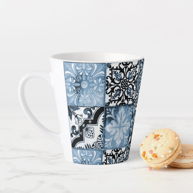Taza De Café Latte Tile oceánico (In situ)