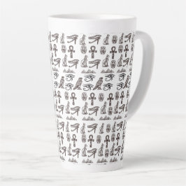Taza De Café Latte Timeless Egyptian Antiquities Digital Patterns