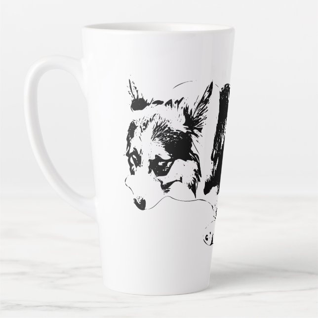 Taza De Café Latte Tinta alta, subida suave (Izquierda)
