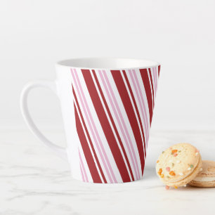 Taza De Café Latte Tinta de menta roja y rosa