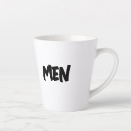 Taza De Café Latte Tipo de letra del marcador de luz solar MEN Tamaño
