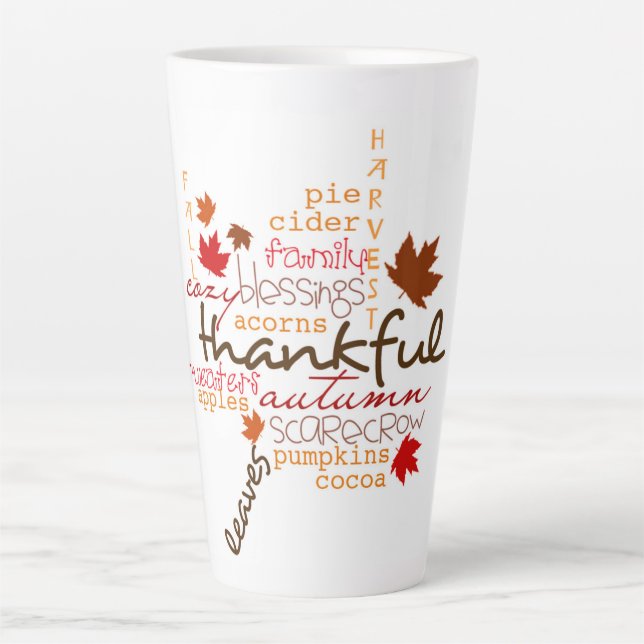 Taza De Café Latte Tipografía (Anverso)