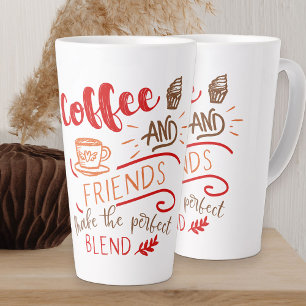 Taza De Café Latte Tipografía de cita de Mezcla Perfecta de Café y Am
