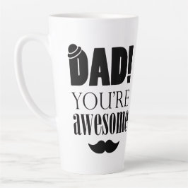 Taza De Café Latte ¡Tipografía minimalista para el Día del Padre!