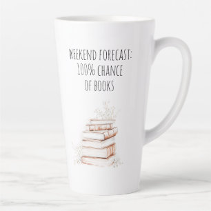 Taza De Café Latte Tipografía para amantes de los libros