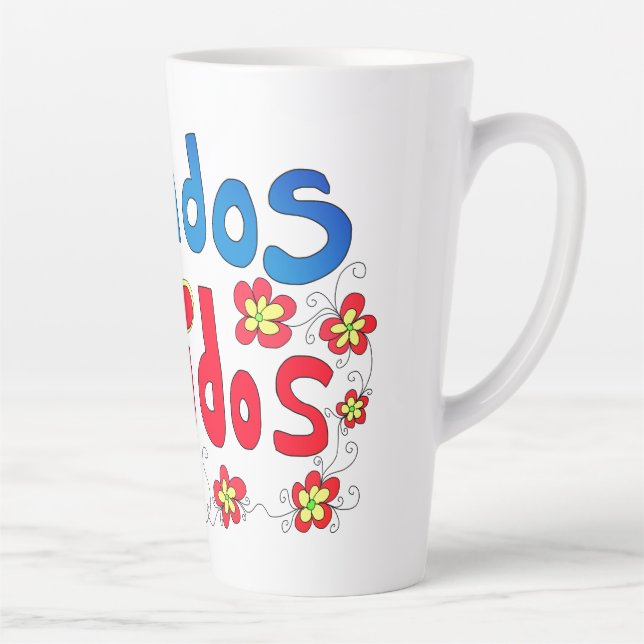 Taza De Café Latte tiro con blanco (Derecha)