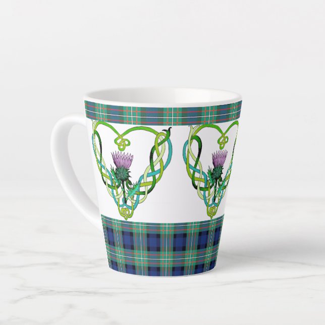 Taza De Café Latte Tistle Latte Mug de Escocia (Ángulo izquierdo)