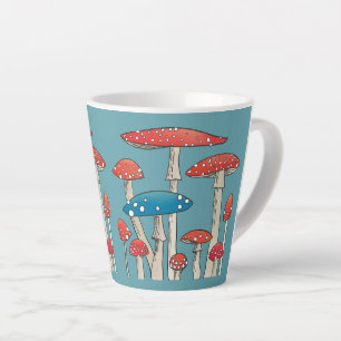 Taza De Café Latte Toadstools Café hongo Mug