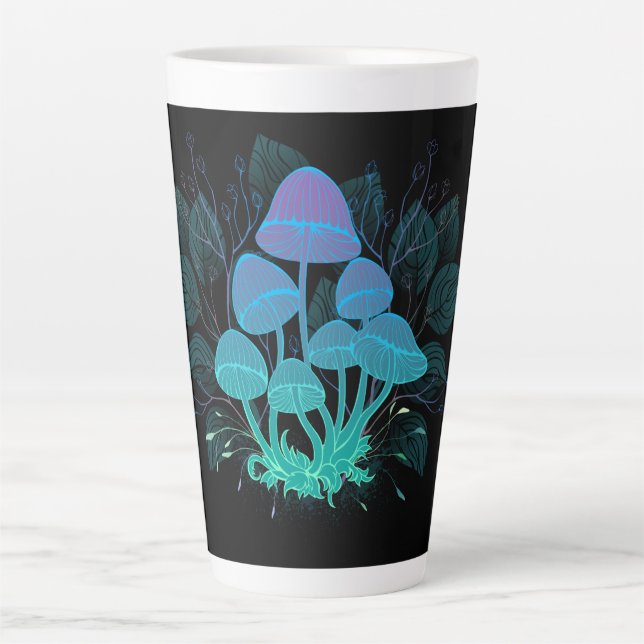 Taza De Café Latte Toadstools en Bushes (Anverso)
