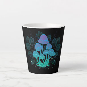 Taza De Café Latte Toadstools en Bushes