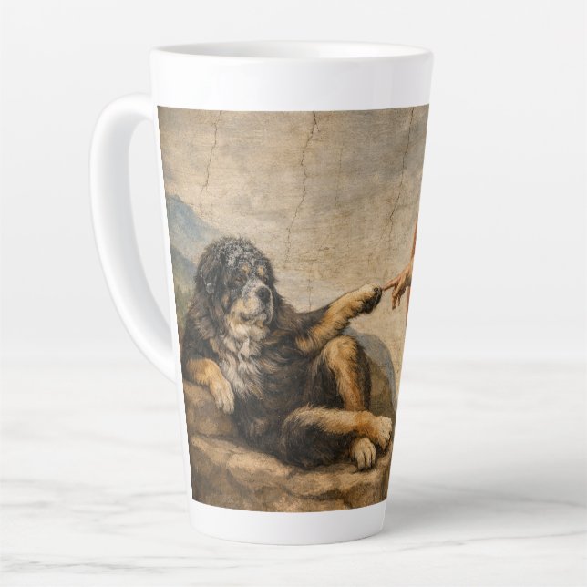 Taza De Café Latte Tocando lo Divino (Ángulo izquierdo)