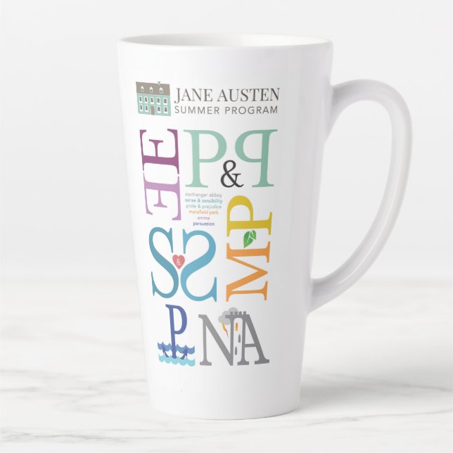 Taza De Café Latte Todas las novelas de Austen JASP mug de doble cara (Derecha)