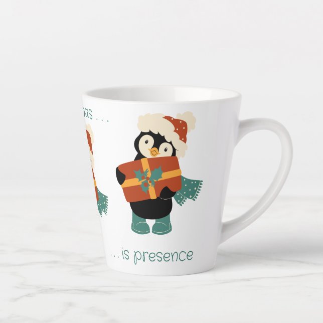 Taza De Café Latte Todo lo que quiero de los Navidades pingüino vinta (Derecha)