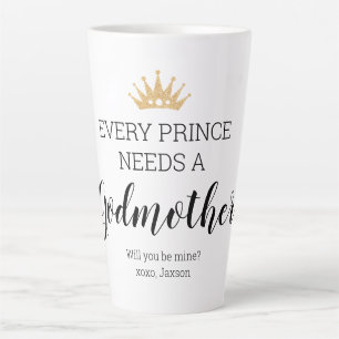 Taza De Café Latte Todo Príncipe Necesita Una Diosa Cristalización