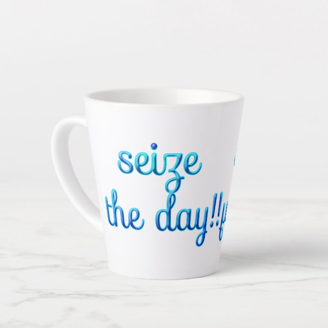 Taza De Café Latte ¡Toma el día! (Ángulo izquierdo)