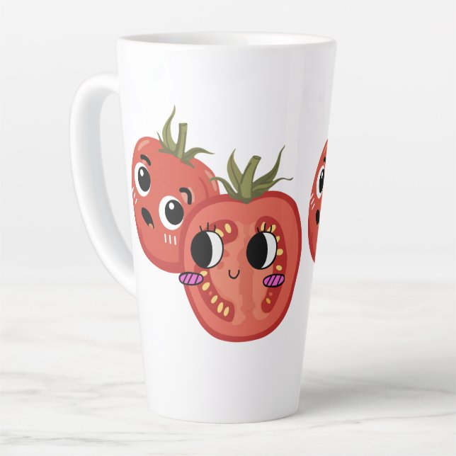 Taza De Café Latte Tomate en Awe  (Ángulo izquierdo)