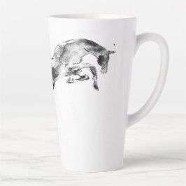 Taza De Café Latte Tómate la mañana con el caballo saltando