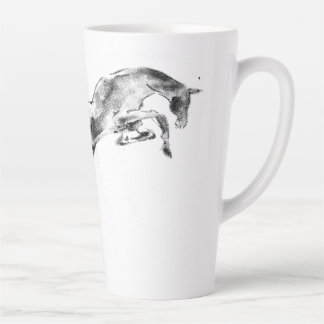 Taza De Café Latte Tómate la mañana con el caballo saltando