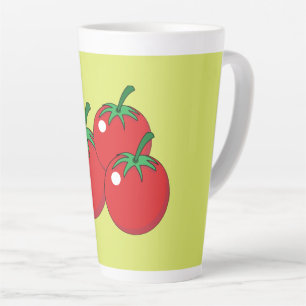 Taza De Café Latte Tomate Rojo