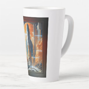 Taza De Café Latte Tome El Lanzamiento Lunar - Viaje Al Poster Moon R