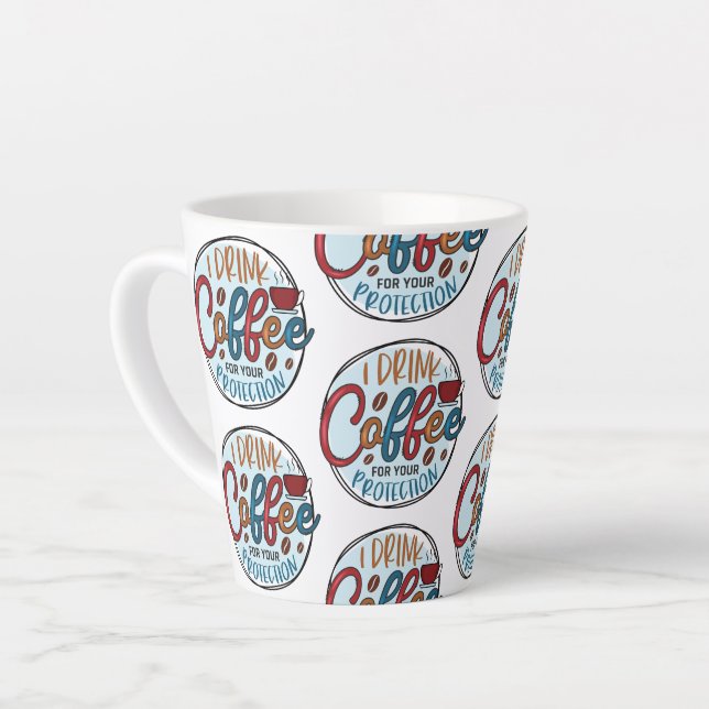 Taza De Café Latte Tomo café para protegerme (Ángulo izquierdo)