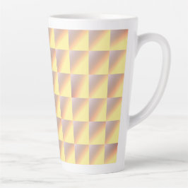 Taza De Café Latte Tone-on-tone squares.