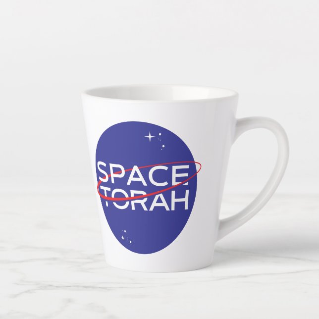 Taza De Café Latte Torah espacial - Latte Mug (Derecha)
