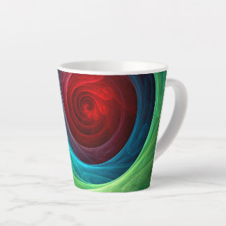 Taza De Café Latte Tormenta roja Floral Moderno Resumen Patrón de col