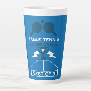 Taza De Café Latte Torneo de Tenis de Mesa