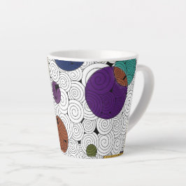 Taza De Café Latte Tornillos y círculos Latte Mug